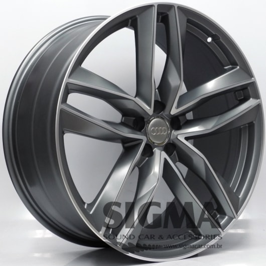 Roda Audi RS6 Aro 22x9,5 Grafite Diamantado Fosco 5x112 Et 35