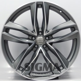 Roda Audi RS6 Aro 22x9,5 Grafite Diamantado Fosco 5x112 Et 35