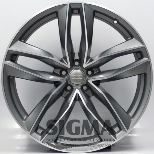 Roda Audi RS6 Aro 22x9,5 Grafite Diamantado Fosco 5x112 Et 35