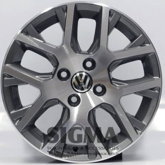 Roda Zunky ZK-330 (Saveiro Cross) Aro 15x6 Grafite Diamantada 4x100 Et 38