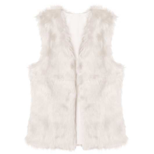 CAPITOLLIUM - COLETE PELO LISO - OFF WHITE
