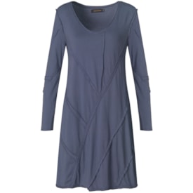 CAPITOLLIUM EXCLUSIVE - VESTIDO MALHA RECORTES MANGA LONGA - INDIGO